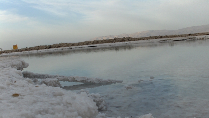Salt formations in the Dead Sea